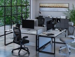 Silla q-connect ergonomica pal ermo malla base nylon alt max 1300 anc 610 prof 600 ruedas premium color negro
