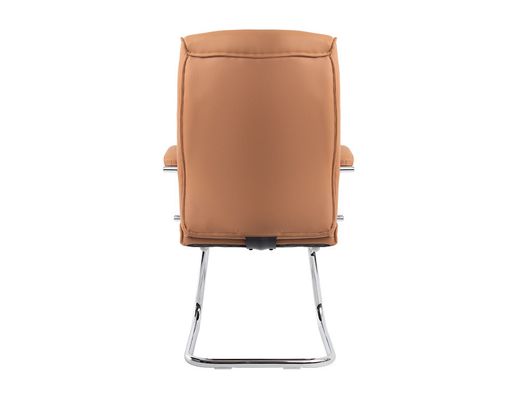 Silla q-connect escritorio mod ena simil piel base metalica alt max 1050 anc 630 prof 650 color crema