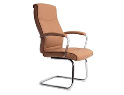 Silla q-connect escritorio mod ena simil piel base metalica alt max 1050 anc 630 prof 650 color crema