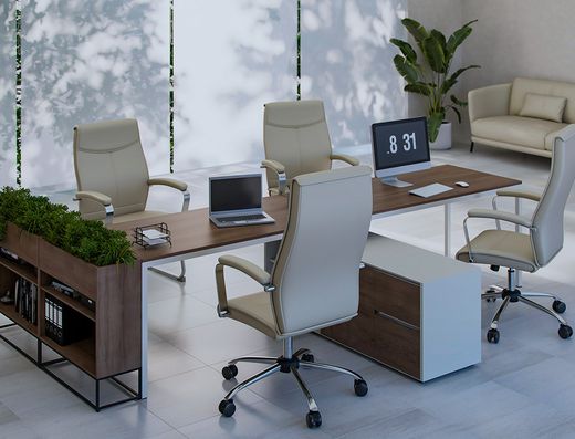Silla q-connect escritorio mod ena simil piel base metalica alt max 1050 anc 630 prof 650 color gris