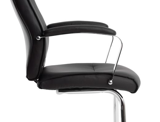 Silla q-connect escritorio mod ena simil piel base metalica alt max 1050 anc 630 prof 650 color negro