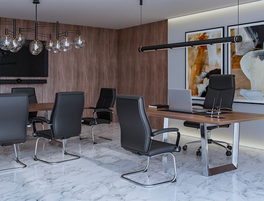 Silla q-connect escritorio mod ena simil piel base metalica alt max 1050 anc 630 prof 650 color negro