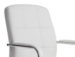 Silla q-connect escritorio pia ve simil piel base metalica alt max 1050 anc 610 prof 680 color blanco