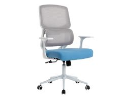 Silla q-connect oficina lucca malla base metalica alt max 1090 anc 700 prof 650 ruedas premium color blanco gris azul