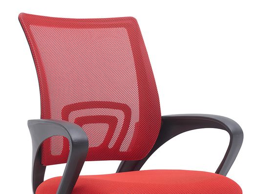 Silla q-connect oficina siena malla base metalica alt max 1000 anc 560 prof 570 ruedas premium color negro rojo
