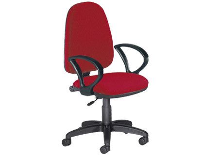 Silla Oficina Rd930/2 Granate Tela Ignifuga + Juego De Brazos