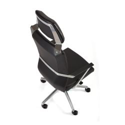 Silla Símil Piel Dirección Rd-998 Negro Con Reposacabezas Rd-952