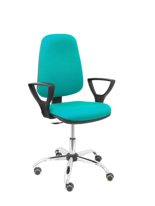 Silla Socovos bali verde claro brazos fijos
