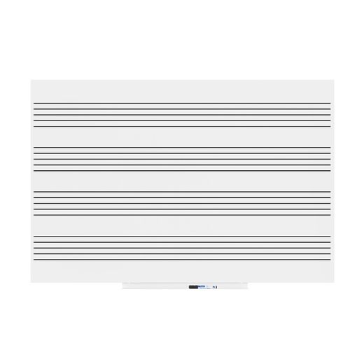 Skinmusic 100x150 cm Lacada Blanco Pentagrama Horizontal