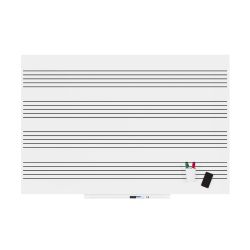 Skinmusic 100x150 cm Lacada Blanco Pentagrama Horizontal