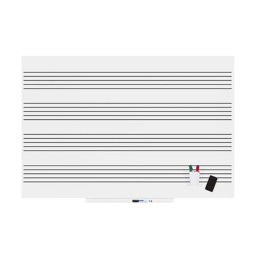 Skinmusic 100x150 cm Lacada Blanco Pentagrama Horizontal