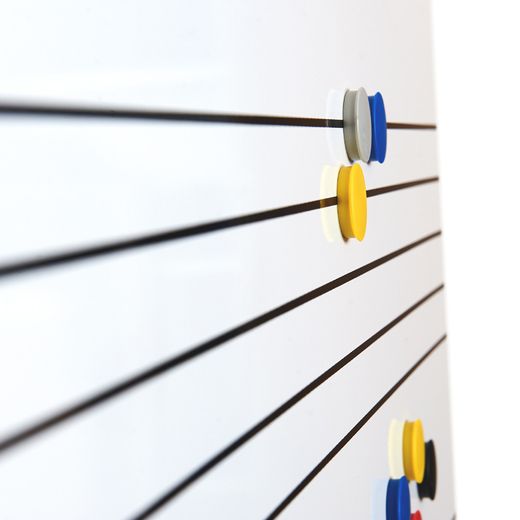 Skinmusic 100x150 cm Lacada Blanco Pentagrama Horizontal