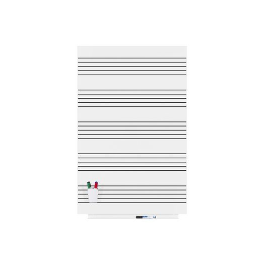 Skinmusic 100x150 cm Lacada Blanco Pentagrama Horizontal