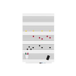 Skinmusic 100x150 cm Lacada Blanco Pentagrama Horizontal