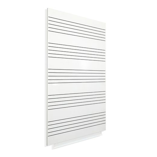 Skinmusic 75x115 cm Lacada Blanco con Pentagrama