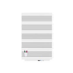 Skinmusic 75x115 cm Lacada Blanco con Pentagrama