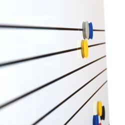 Skinmusic 75x115 cm Lacada Blanco con Pentagrama