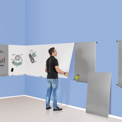 Skinwhiteboard Profesional Silver 100x150 cm