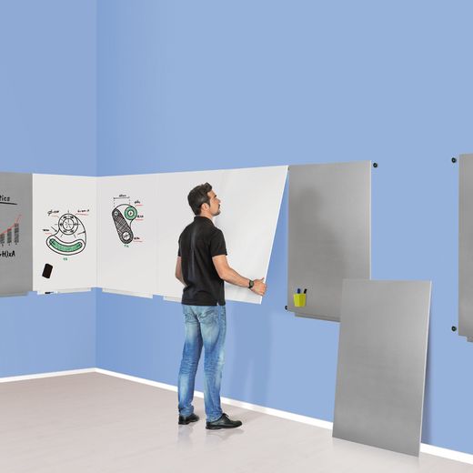 Skinwhiteboard Profesional Silver 100x150 cm