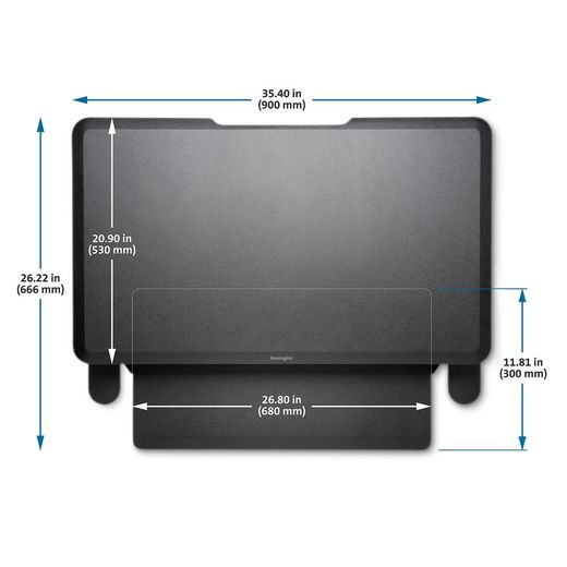 Smartfit® Sit Stand Desk, negro