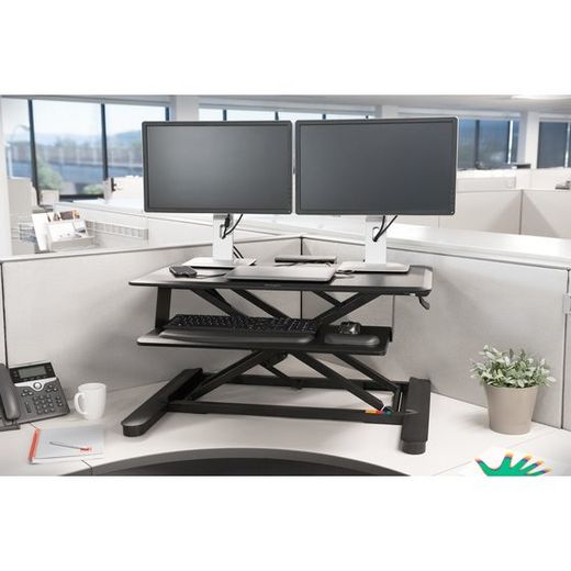 Smartfit® Sit Stand Desk, negro