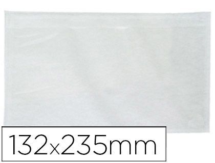 Sobre Autoadhesivo Q-Connect Portadocumentos 225X122 mm Ventana Transparente Paquete de 100 Unidades