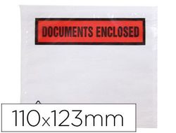 Sobre Autoadhesivo Q-Connect Portadocumentos Multilingue 113X100 mm Sin Ventana -Paquete de 100 Unidades