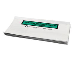 Sobre autoadhesivo q-connect portadocumentos multilingue 240x135 mm sin ventana 100% papel paquete de 100 unidades