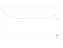 Sobre blanco 115x225 mm solapa engomada caja de 500 unidades. Tamaño americano