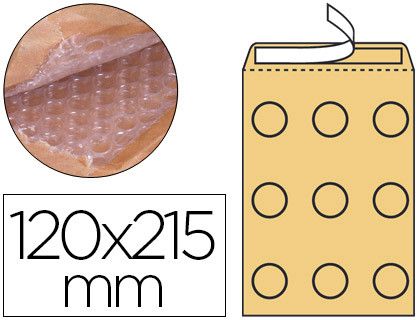Sobre Burbujas Crema Q-Connect B/00 120 X 215 mm Caja de 100