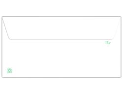 Sobre liderpapel blanco 115x225 mm solapa tira de silicona papel reciclado 90 gr caja de 500 unidades