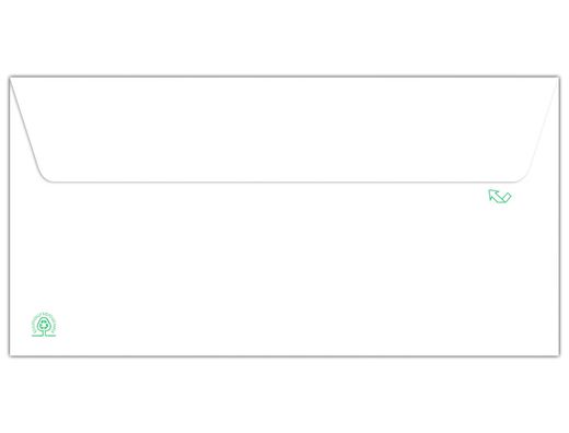 Sobre liderpapel blanco 115x225 mm solapa tira de silicona papel reciclado 90 gr caja de 500 unidades