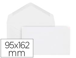 Sobre liderpapel blanco con fondo 95x162 mm engomado solapa de pico caja de 500 unidades