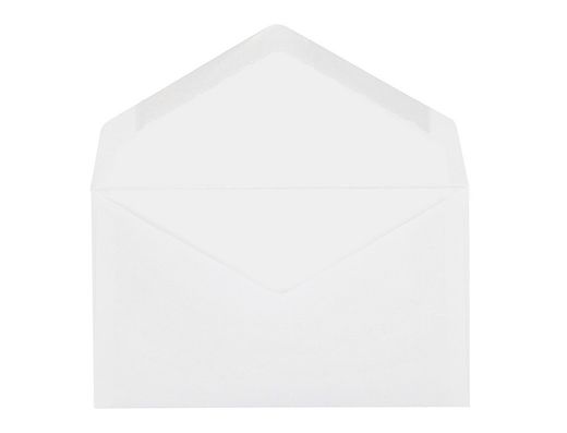 Sobre liderpapel blanco con fondo 95x162 mm engomado solapa de pico caja de 500 unidades