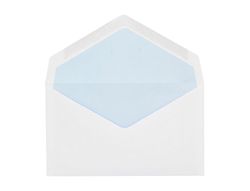 Sobre liderpapel blanco con fondo 95x162 mm engomado solapa de pico paquete de 25 unidades