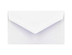 Sobre liderpapel blanco con fondo 95x162 mm engomado solapa de pico paquete de 25 unidades