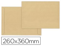 Sobre liderpapel bolsa armado kraft envio seguridad 260x360 mm solapa tira de silicona papel 120 gr caja de 100