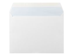 Sobre liderpapel bolsa blanco 260x360 mm solapa tira de silicona papel offset 100 gr caja de 250 unidades