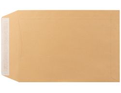 Sobre liderpapel bolsa fuelle kraft 229x324 mm solapa tira de silicona papel 120 gr caja de 50 unidades