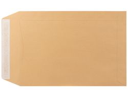 Sobre liderpapel bolsa fuelle kraft 280x365X30 mm solapa tira de silicona caja de 50 unidades