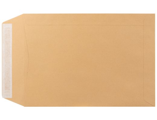 Sobre liderpapel bolsa fuelle kraft 280x365X30 mm solapa tira de silicona caja de 50 unidades