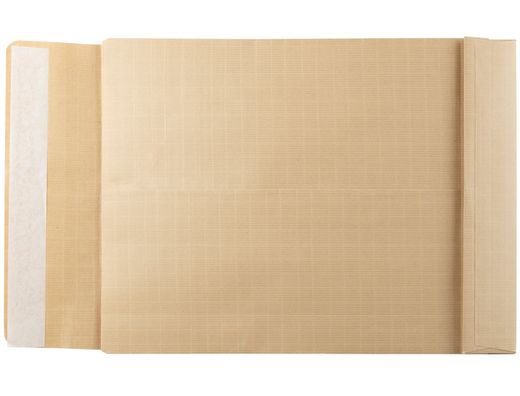 Sobre liderpapel bolsa fuelle kraft armado 280x365 mm solapa tira de silicona papel 120 gr caja de 50 unidades