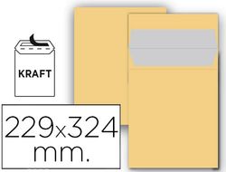 Sobre Liderpapel Bolsa N 7 Kraft Din C4 229X324 mm Tira de Silicona Paquete de 25 Unidades