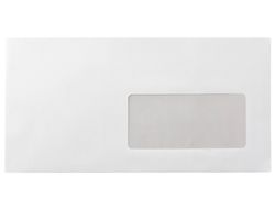 Sobre Liderpapel N 4 Blanco Americano Ventana Derecha 115X225 mm Tira de Silicona Paquete de 25 Unidades