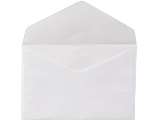 Sobre Liderpapel N.21 Blanco C6 114X162 mm Engomado Solapa de Pico Caja de 500 Unidades