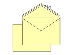 Sobre Liderpapel N.23 Crema C6 114X162 mm Engomado Solapa de Pico Caja de 500 Unidades