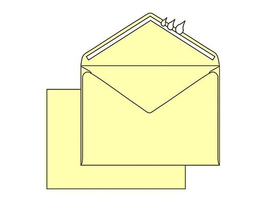 Sobre Liderpapel N.23 Crema C6 114X162 mm Engomado Solapa de Pico Caja de 500 Unidades