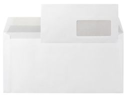 Sobre Liderpapel N.3 Blanco Din Americano Ventana Derecha 110X220Mm Tira de Silicona System Open Caja de 500 Unidad