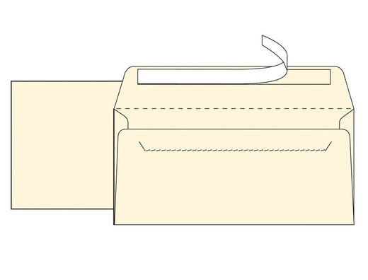 Sobre Liderpapel Verjurado Ahuesado 120 Gr Tira Silicona 110X220Mm Caja de 250 Unidades