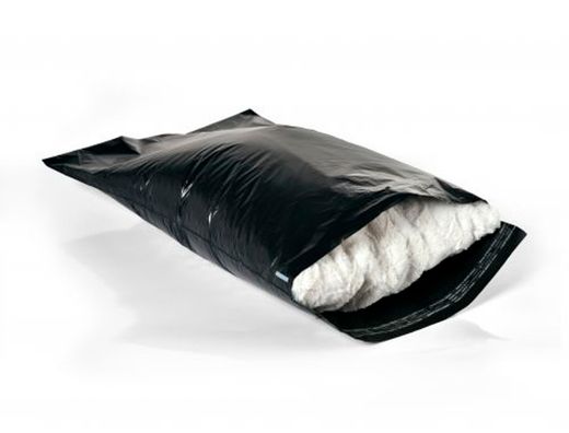 Sobre q-connect de plastico bolsa para envios 100% recicladas con autocierre color negro 400x600 mm